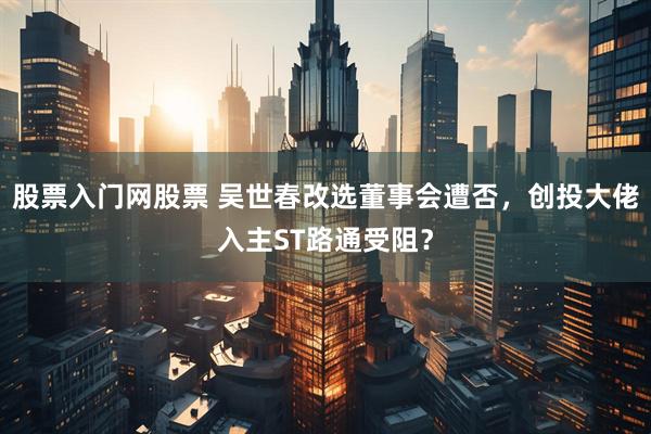 股票入门网股票 吴世春改选董事会遭否，创投大佬入主ST路通受阻？