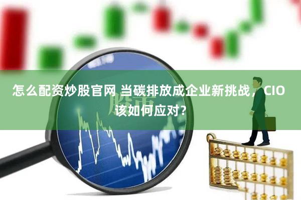 怎么配资炒股官网 当碳排放成企业新挑战，CIO 该如何应对？