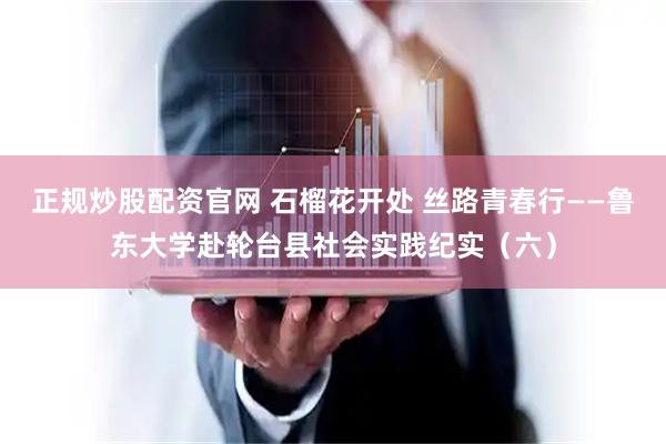 正规炒股配资官网 石榴花开处 丝路青春行——鲁东大学赴轮台县社会实践纪实（六）